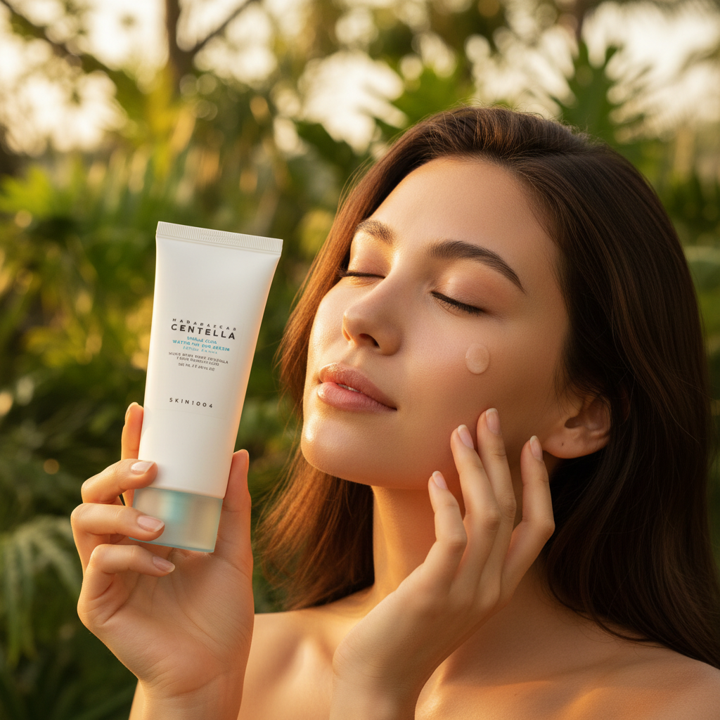 Image 2 – Woman Applying Product Outdoors