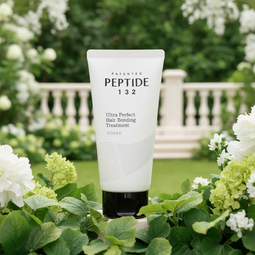 COSRX Peptide-132 Hair Bonding Treatment botanical background