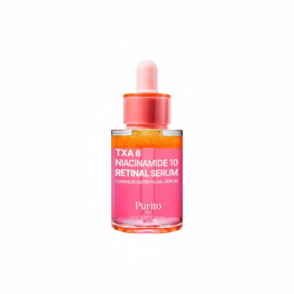 PURITO SEOUL TXA 6 Niacinamide 10 Retinal Serum on white background