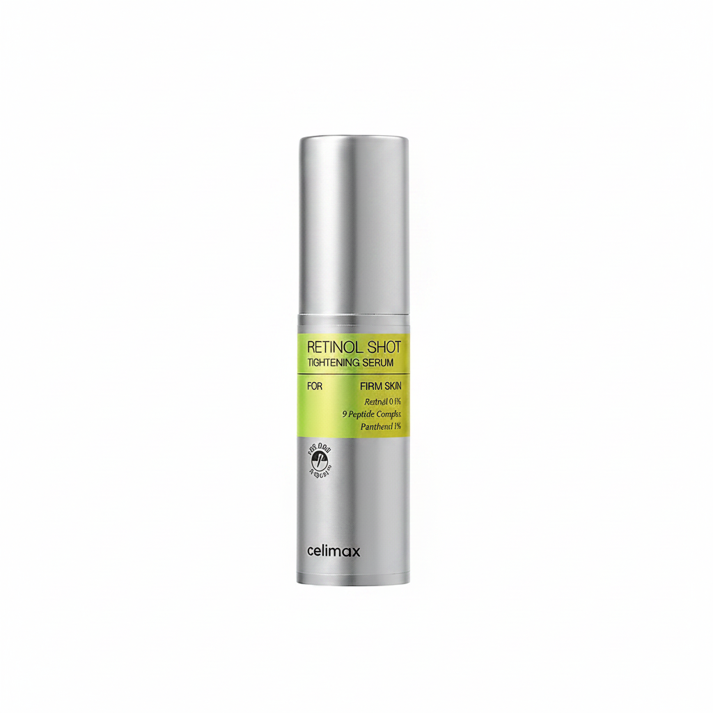 Celimax Retinol Shot Tightening Serum on white background
