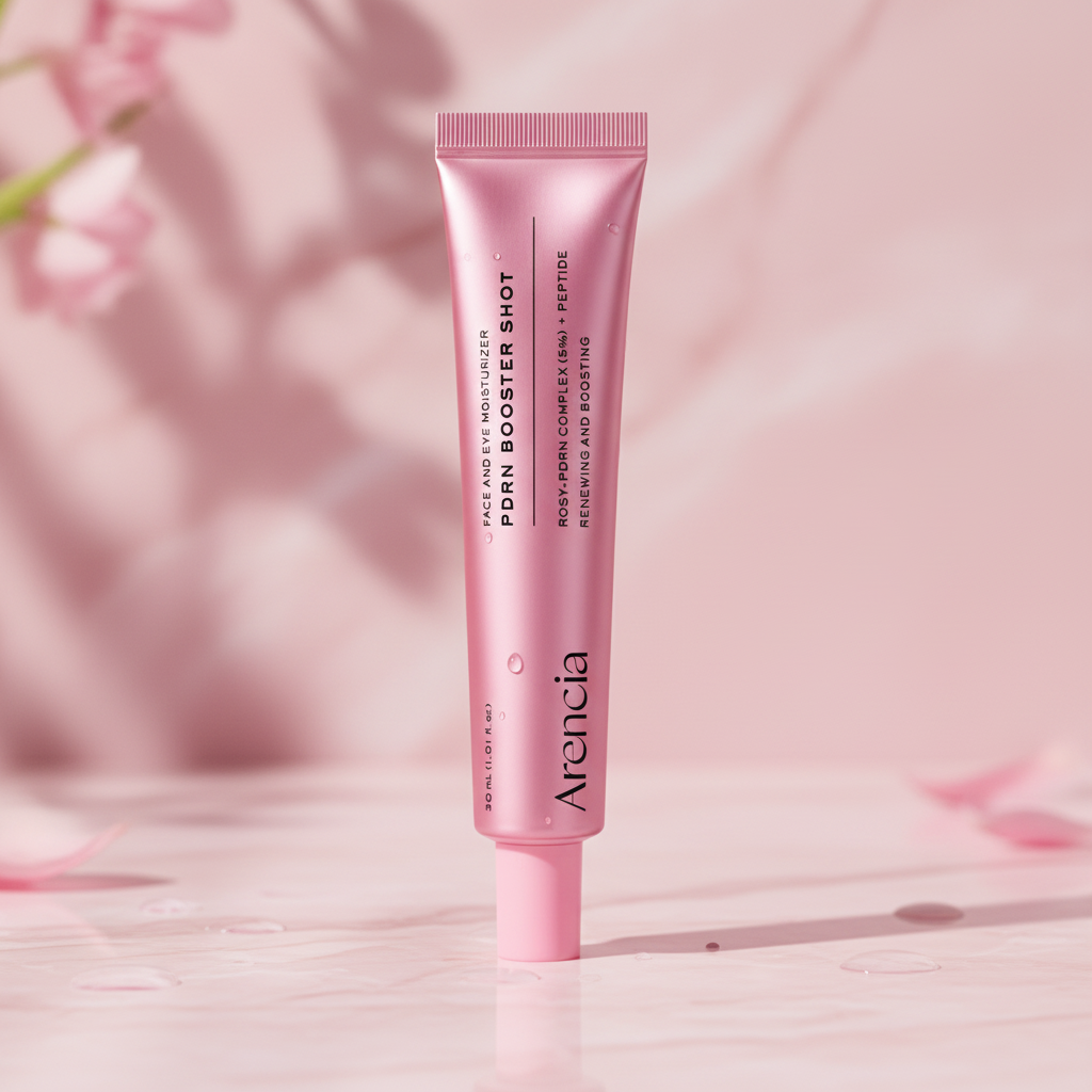Arencia PDRN Booster Shot on rosy marble