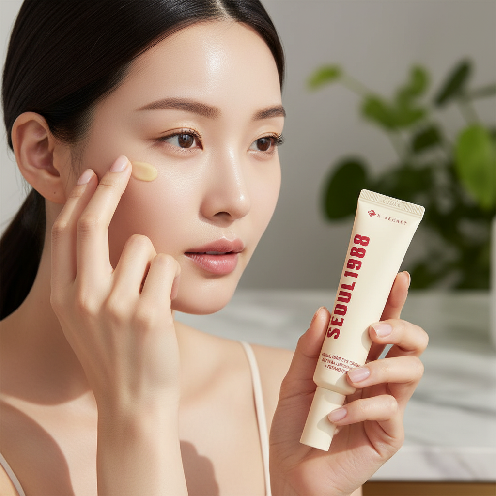 K-SECRET SEOUL 1988 Eye Cream - Woman Applying