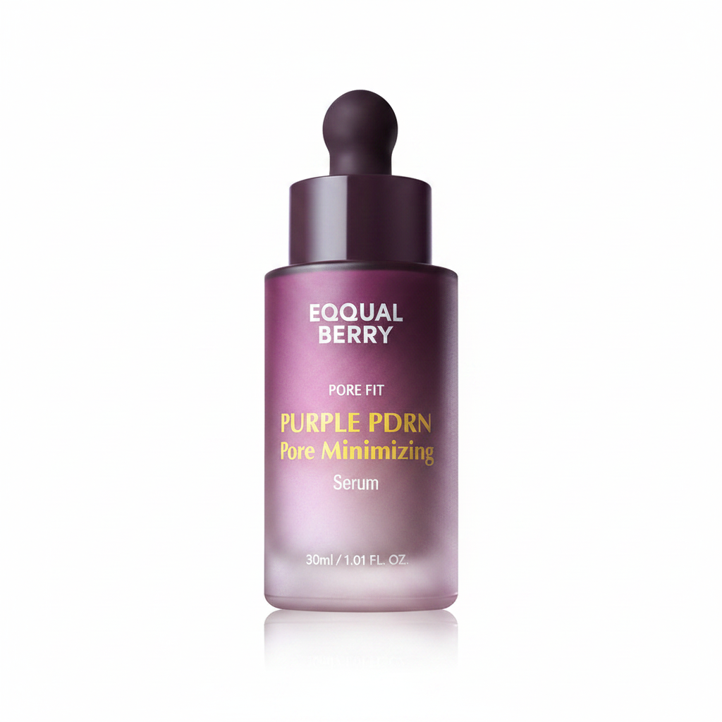 EQQUAL BERRY Purple PDRN Pore Minimizing Serum on white background