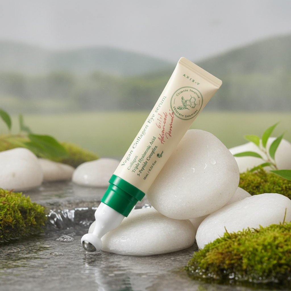 AXIS-Y Vegan Collagen Eye Serum with jade stones and water
