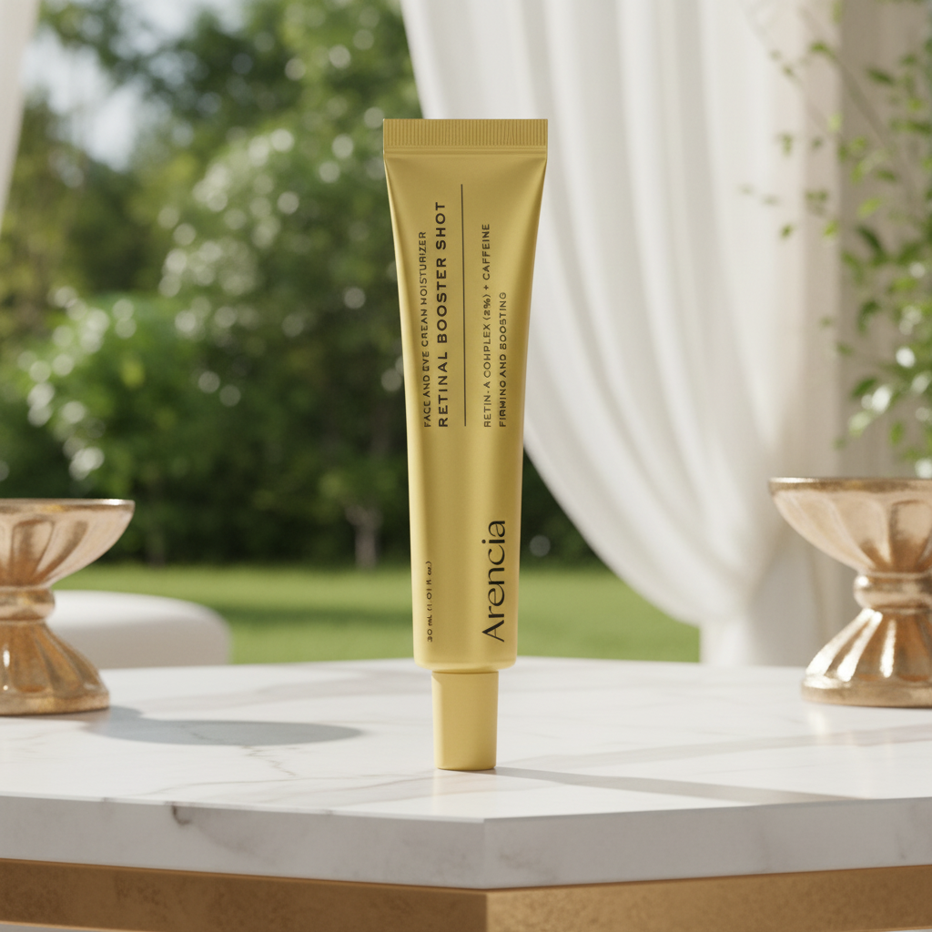 Arencia Retinal Booster Shot on marble luxury surface