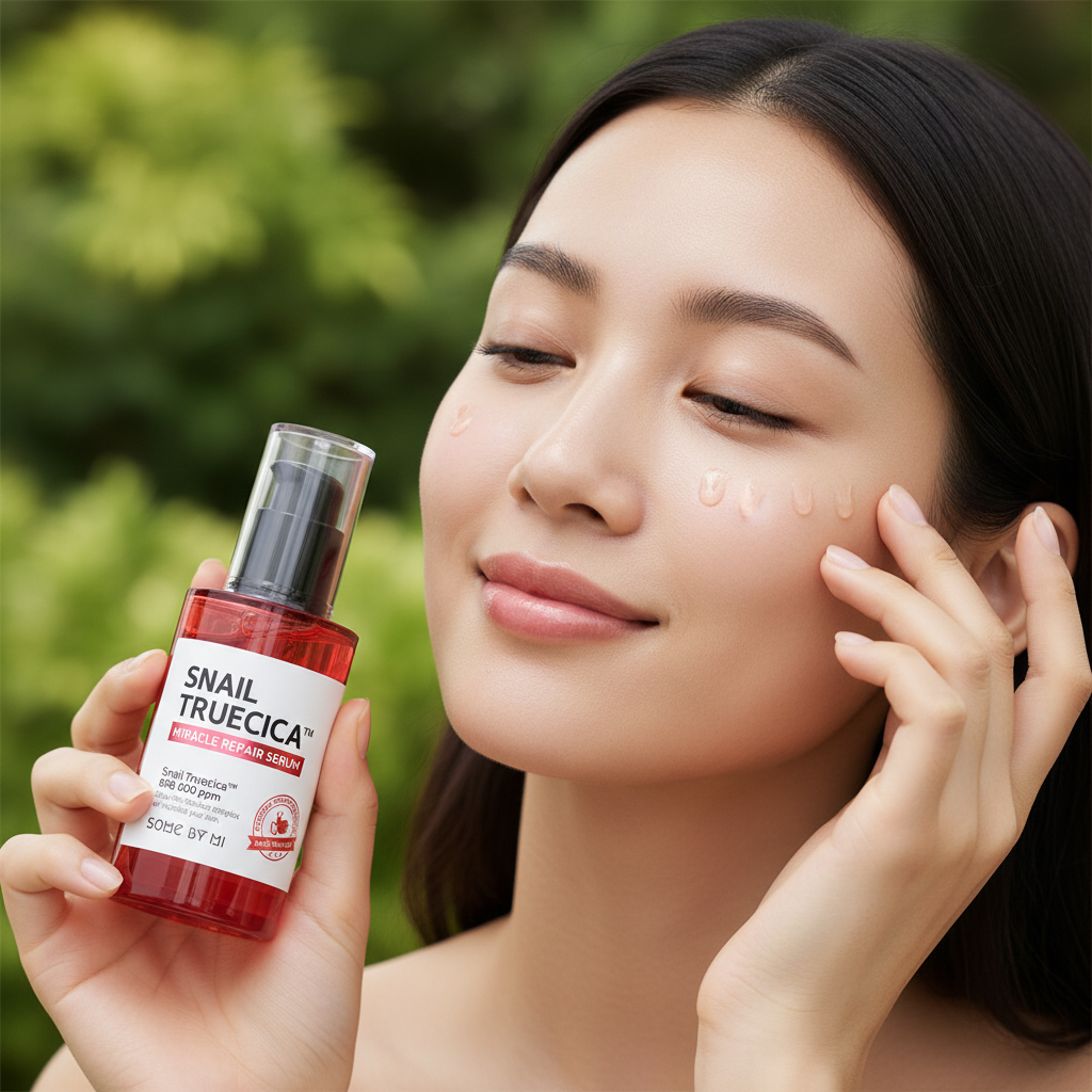 SOMEBYMI Snail Truecica Miracle Repair Serum - In Use