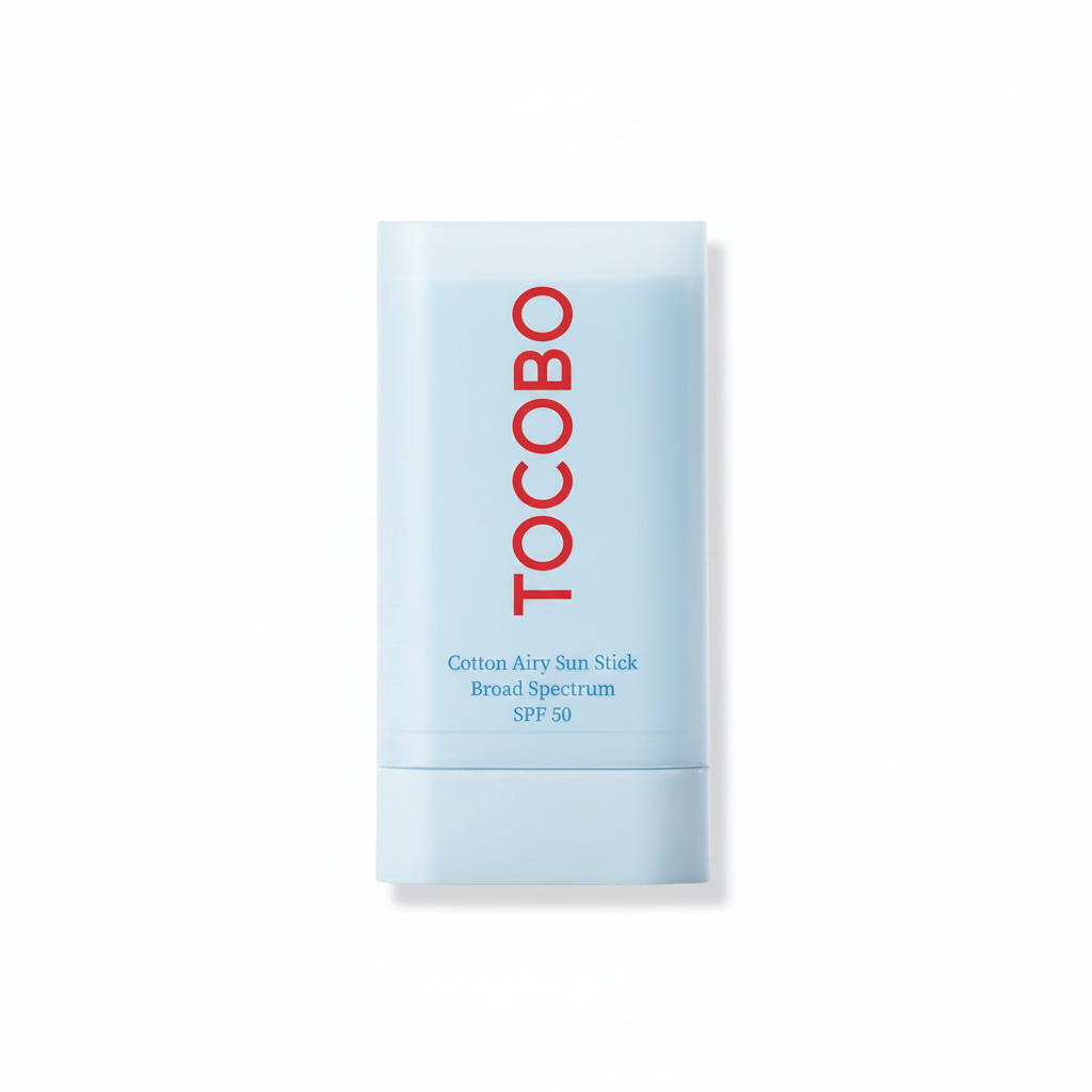 TOCOBO Cotton Airy Sun Stick SPF 50 white background