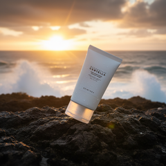 Coastal sunset background