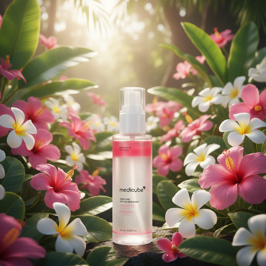 Medicube PDRN Pink Serum Mist – Floral Garden