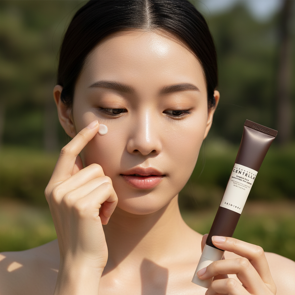 Woman Applying Eye Cream