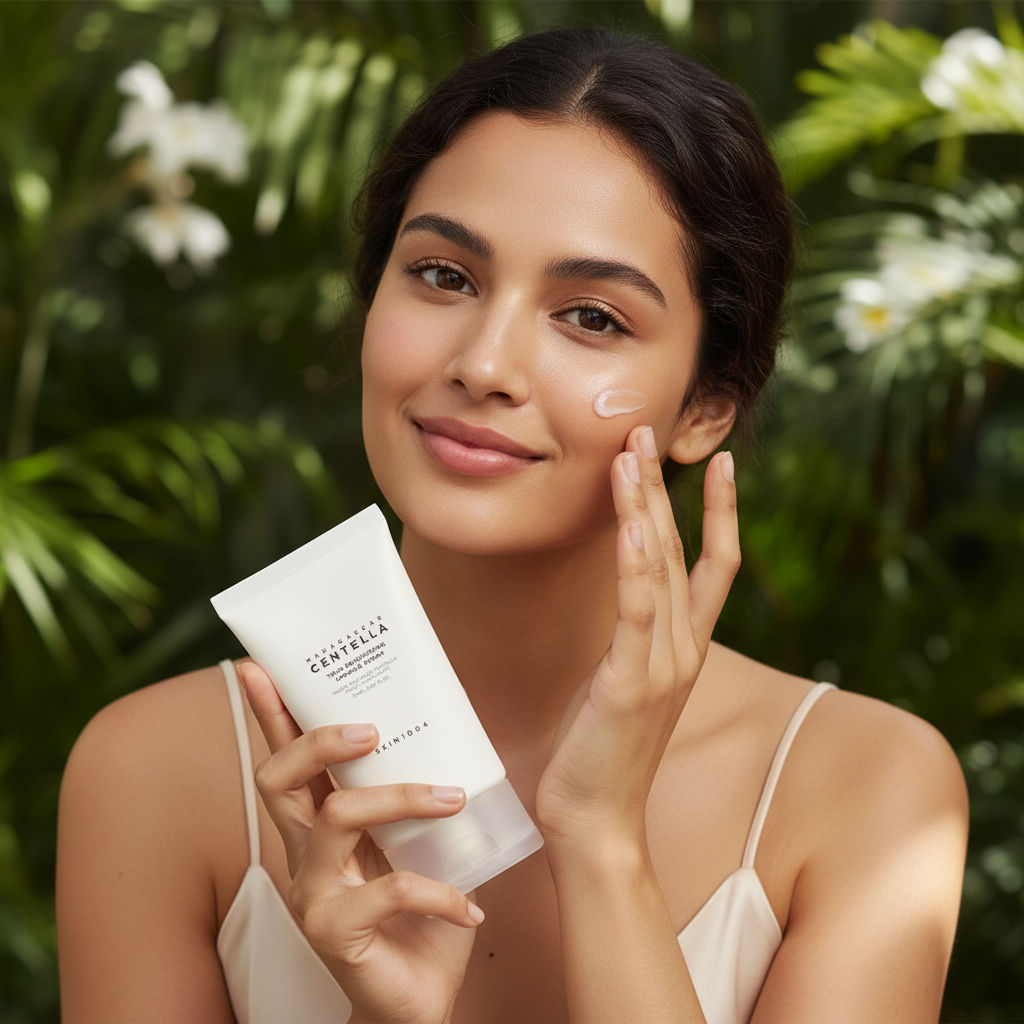 Woman using product